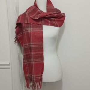 Australian Alpaca Connection Alpa Soft Reds Burgundy Fringe Womens Scarf NWOT